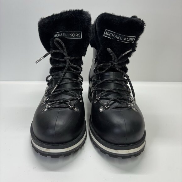 Michael Kors Lanis Boots Womens 9 Winter Rain Snow Bunny Lug Sole Après-ski Luxe - Picture 2 of 10